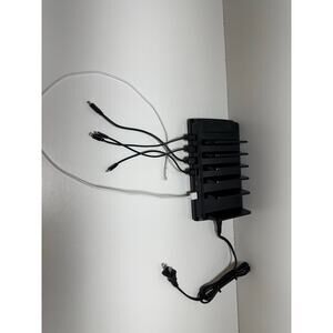 Bototek 6-Port Charging Station For Multiple Devices Black iPhone, iPad, & Other